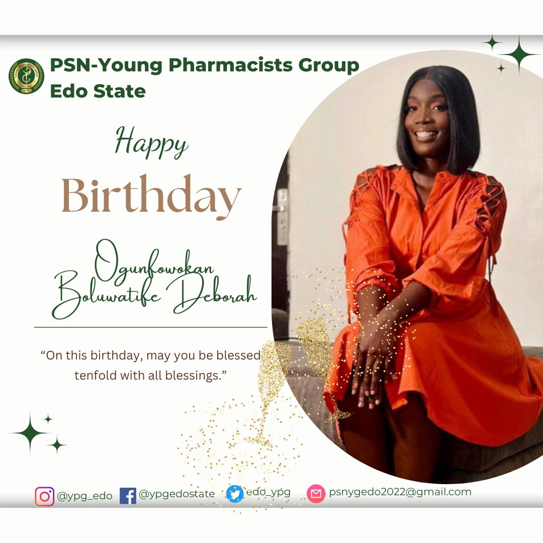 edo_ypg's tweet photo. Happy birthday Pharm Ogunfowokan Boluwatife Deborah! 🎉🥳🎂

The brain behind our Monday Motivation series deserves all the celebration today! 🌟🙌

We celebrate you on your special day! 🎈🎁🎊 #HappyBirthdayPharmDeborah 🎉🥳 https://t.co/oCKTVN3X7v
