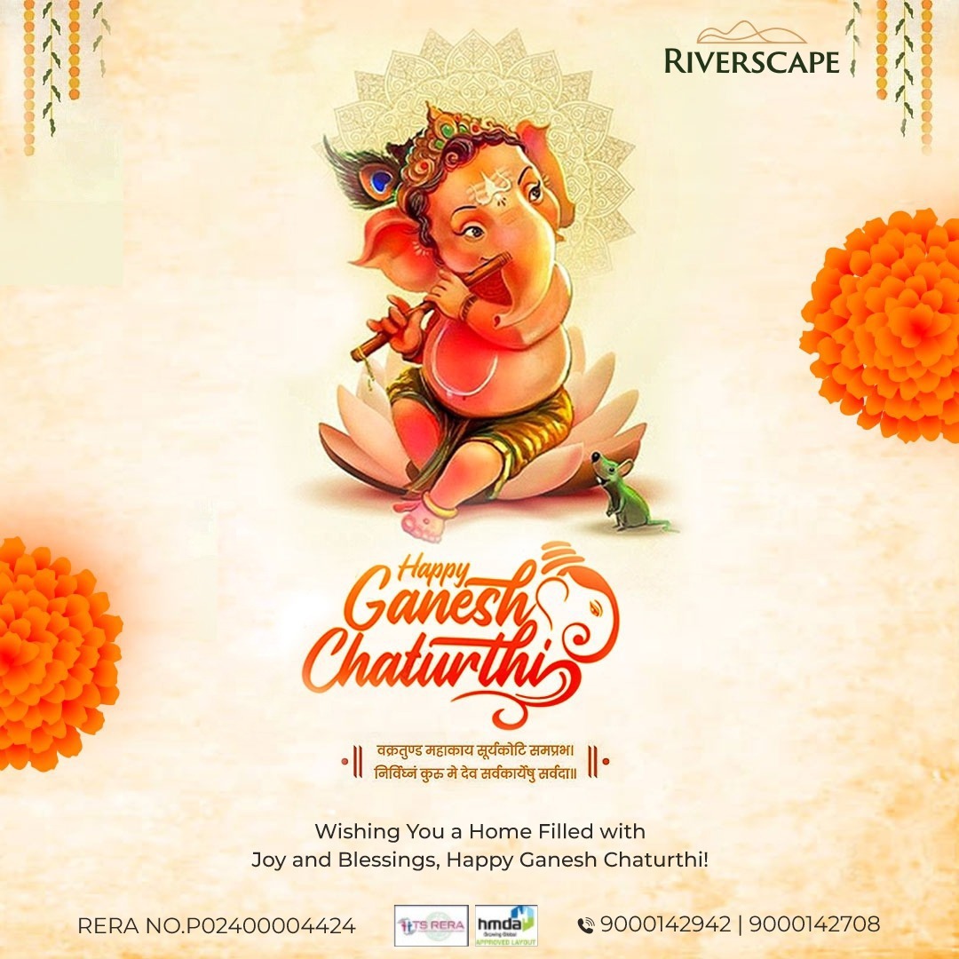 May Lord Ganesha bless you with happiness, prosperity, and wisdom on this auspicious day. 📷📷

📷 Call us at 9000142942 | 9000142708
📷 HMDA Approved
📷 RERA NO: P02400004424

#GaneshChaturthi #GanpatiBappaMorya #FestivalOfJoy #BlessingsFromAbove #HarmonyAndProsperity