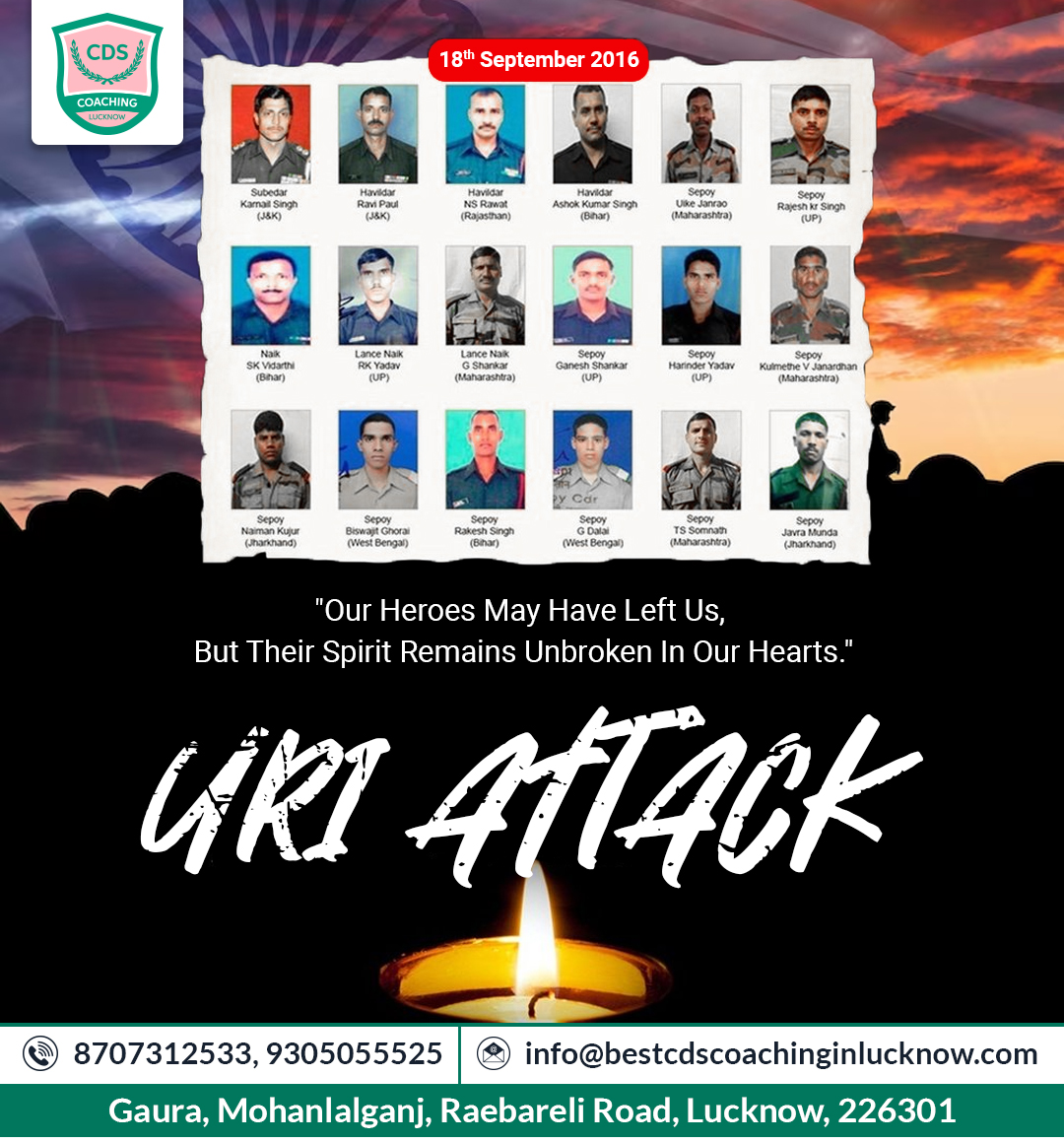 CdsLucknow's tweet photo. "Their memory marches on, forever in our thoughts."
.
.
 
Website Visit:-https://t.co/gosvXcrYyd
.
.
#UriAttack #cds #JaiHind 
.
.
@NCSIndia @CDSCO_INDIA_INF https://t.co/nLqFP0As8e