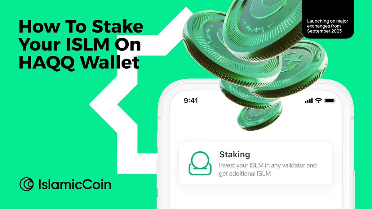 💡 A how-to guide on staking ISLM

If you purchased #ISLM in the ongoing token sale, the best way to put your coins to work is by staking them on HAQQ Wallet.

This way, you can:

💵 Earn ISLM rewards
🤝 Contribute to HAQQ security

Let's explore 🧵

📖 blog.islamiccoin.net/how-to-stake-y…