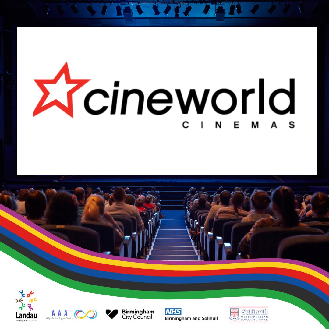Did you know @cineworld, in partnership with Dimensions, hold monthly autism friendly screenings in selected cinemas. If you’re interested visit bit.ly/3qygUfq #autism #autismfriendly #sensory #neurodiversity #birmingham #brum #landai #allageautism #cinema #film