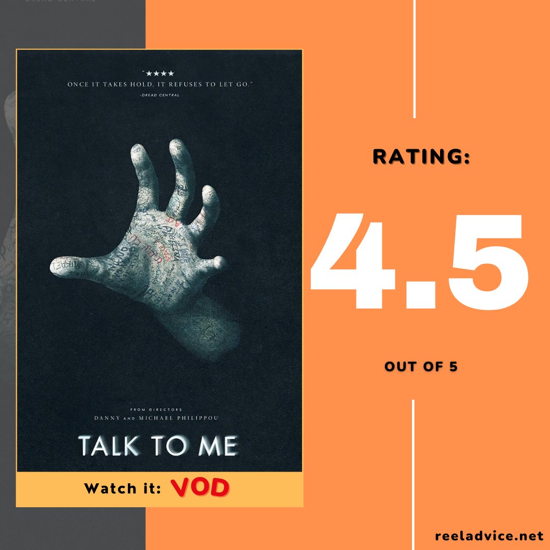 Among the plethora of exceptional horror films distributed by #A24 in recent years, #TalktoMe stands out as its most spine-chilling in our opinion. Be prepared to be scared

Our full review:
reeladvice.net/2023/09/talk-t…

#SophiaWilde #JoeBird #MirandaOtto #ZoeTerakes #AlexandraJensen