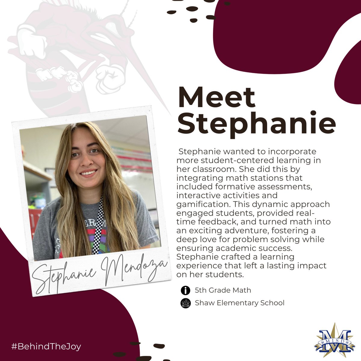 Mesquite ISD Instructional Technology (@misditech) on Twitter photo Read how Stephanie transformed her math classroom with student-centered learning for her 5th graders at <a href="/ShawBulldogs/">SHAW ELEMENTARY BULLDOGS🐶</a> . #GLAD #SkeeterNation #MISDExcellence
👉Read more bit.ly/behindthejoy
👉Nominate Someone bit.ly/mesqnominate Read how Stephanie transformed her math classroom with student-centered learning for her 5th graders at <a href="/ShawBulldogs/">SHAW ELEMENTARY BULLDOGS🐶</a> . #GLAD #SkeeterNation #MISDExcellence
👉Read more bit.ly/behindthejoy
👉Nominate Someone bit.ly/mesqnominate