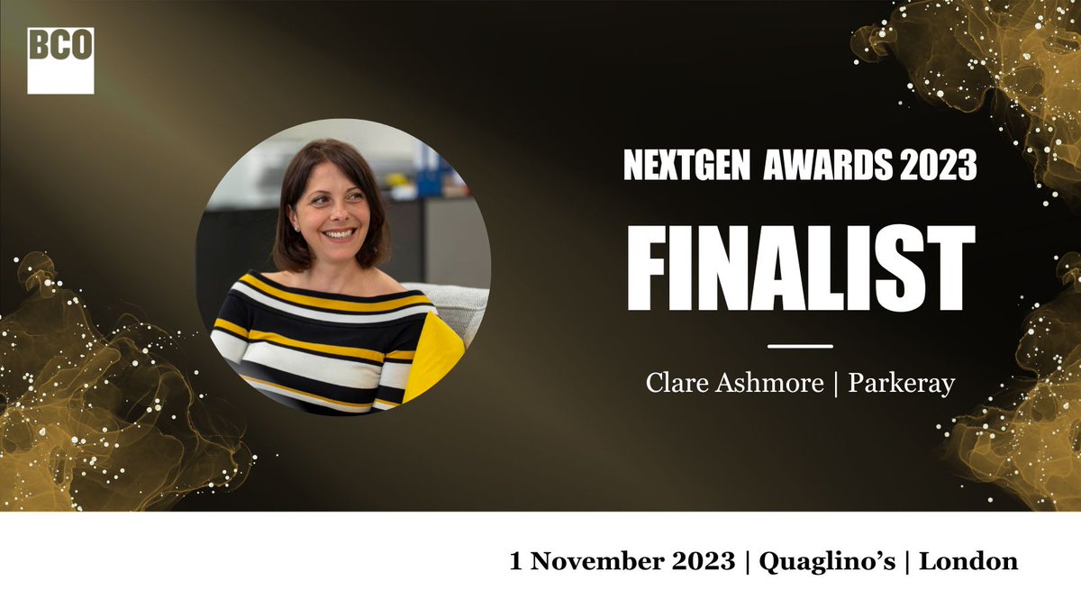 Parkeray's tweet photo. We are thrilled to announce that Clare Ashmore has been shortlisted as Inspirational Leader of the Year at the @BCO_NextGen Awards. #parkeray #bconextgen #loveconstruction https://t.co/VHtQ21kInA