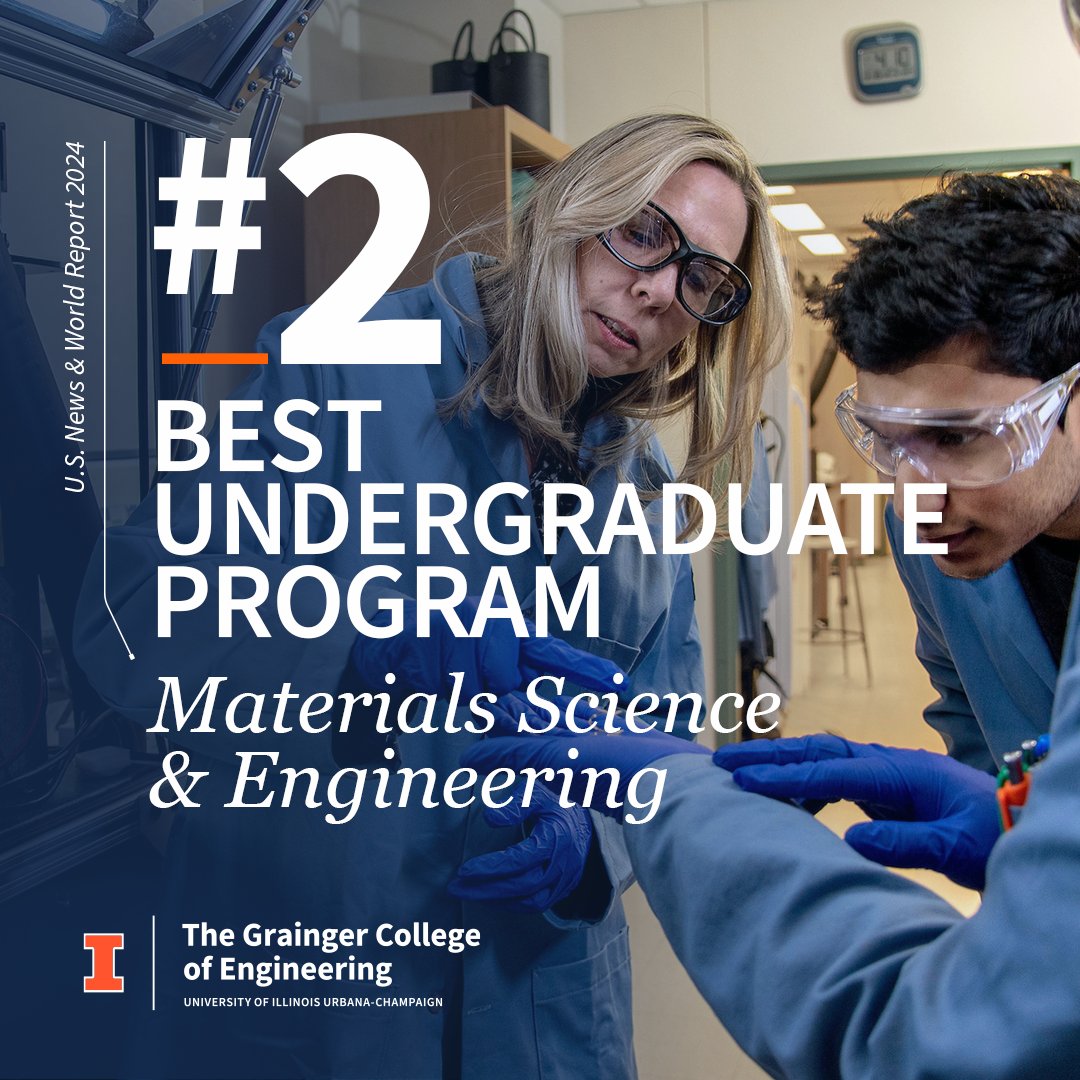 🗞️ Breaking news! We remain the #2 Materials Science and Engineering undergraduate program in the country. Our legacy of excellence continues. #USNWR