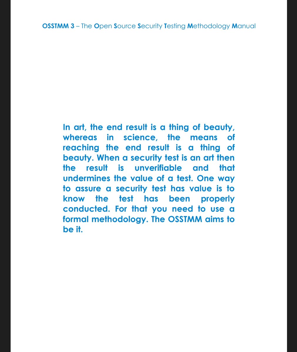 datcctvguy's tweet image. &quot;One way to assure a security test has value is to know that the test has been properly conducted.&quot;

#CyberSecurity #Pentest #OSSTMM #EthicalHacking