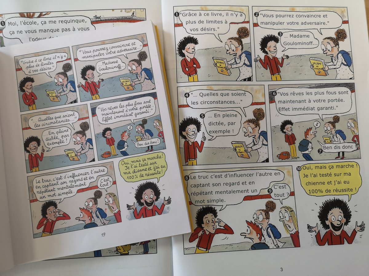 Un essai d'adaptation d'une petite BD... Page plus grande, écriture en verdana 14 avec interligne de 1.5 et numérotation de l'ordre de lecture.
#inclusion #dys #labinclusif