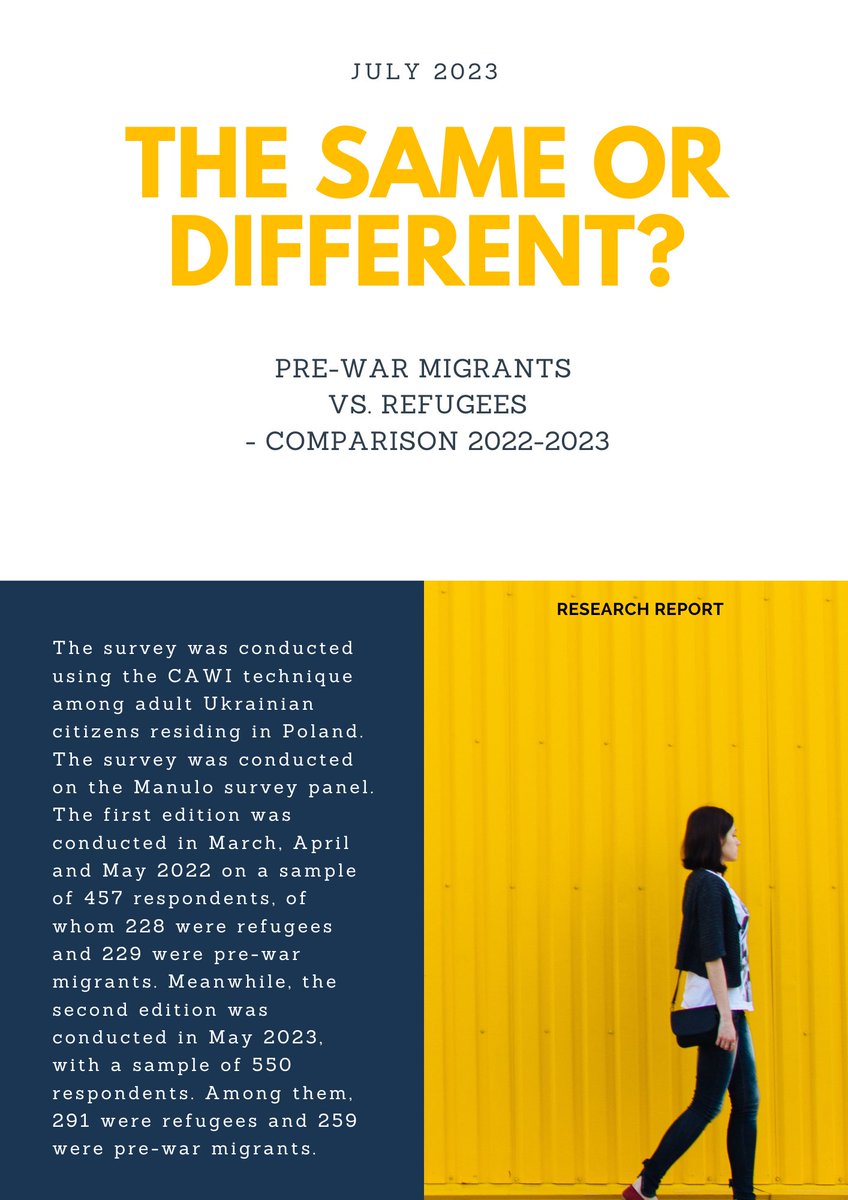 Our latest #research report on pre-war #migrants and #Ukrainian #refugees is now available. It compares the results of the 2022 and 2023 surveys. New findings on migrant #expenditures. See more: openfield.pl/pdf/raport_ua_…