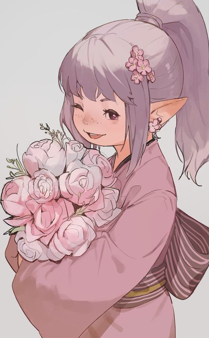 「flower lalafell」 illustration images(Latest)