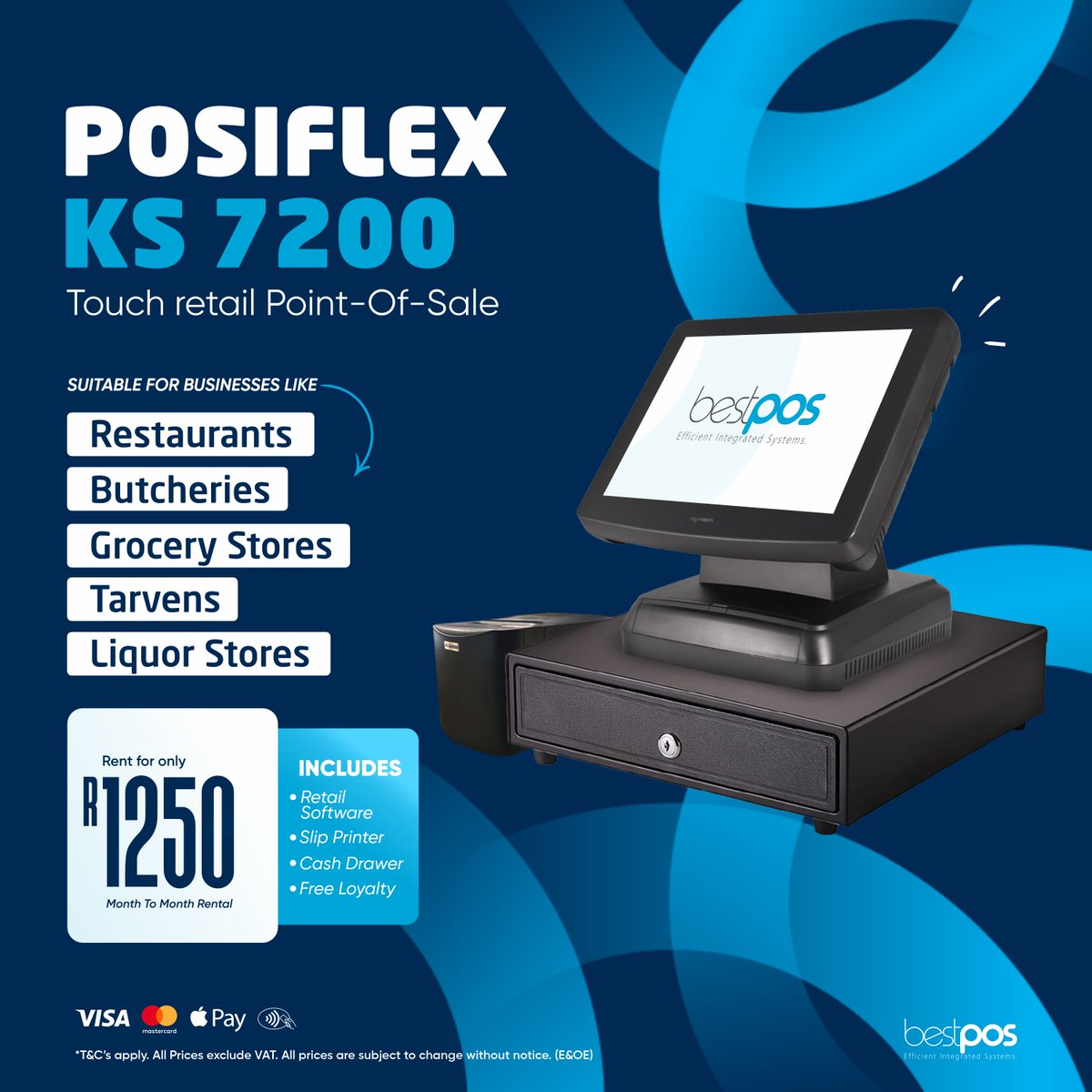 Bestposhq's tweet image. BestPOS specializes in providing point-of-sale systems tailored to a wide range of industries.

Visit our website bestposhq.com or call us on 011 880 0420.

#RestaurantPOS #cloudbasedPOS #GrowYourBusiness #BestPOS #TechNeed #Salesreport #Posiflex