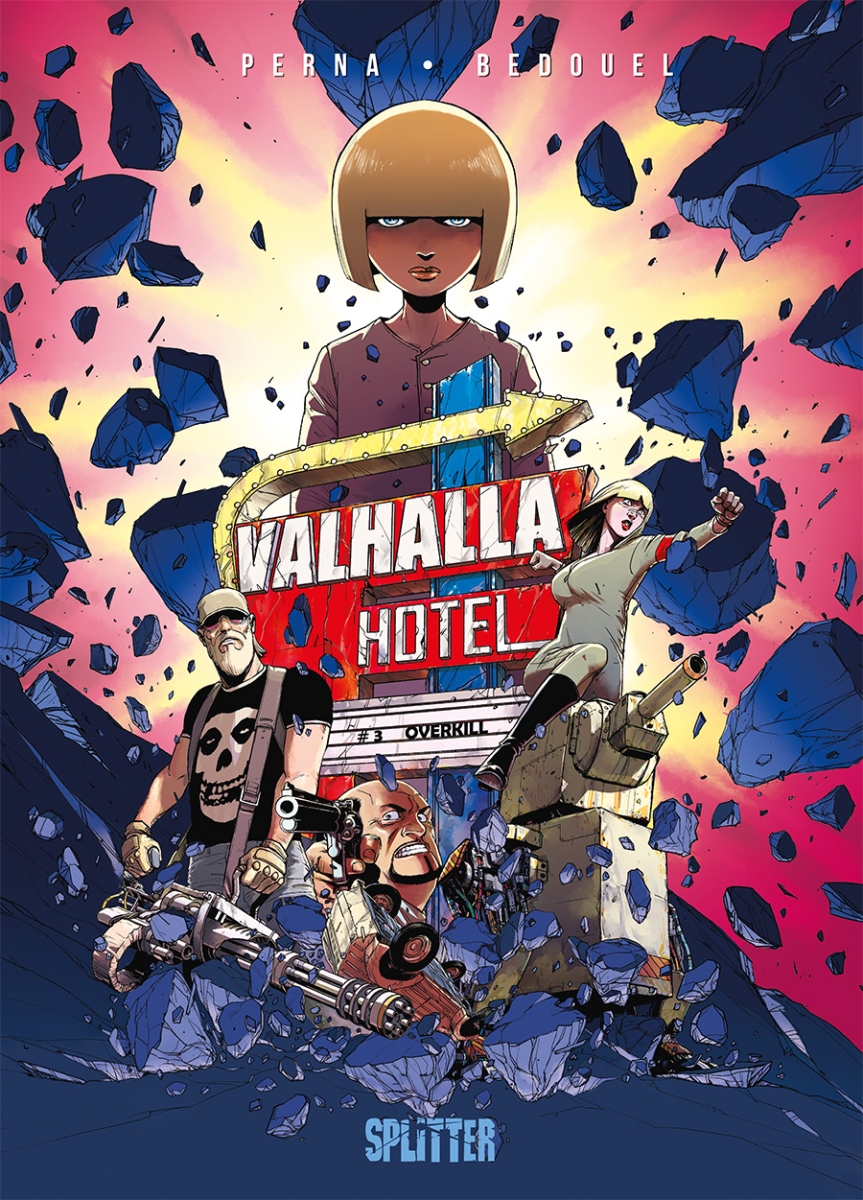 Comicleser's tweet photo. "Valhalla Hotel, Band 3: Overkill" im @SplitterVerlag; mit dem Finale der skurril-humorigen Baller-Orgie. Von Fabien Bedouel & Patrice Perna; Rezi: https://t.co/KCOXVfWXQz
#ValhallaHotel @GlenatBD https://t.co/S8h2GOlnUX