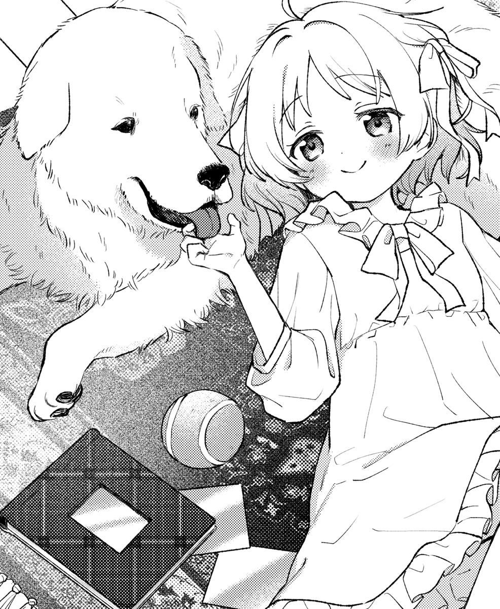 月刊ブシロードでリリカルなリリック載ってます!今月はみいこちゃん回!ハートウォーミングなお話です🐶残りの2枚は最近描いた中からお気に入りの2枚です 