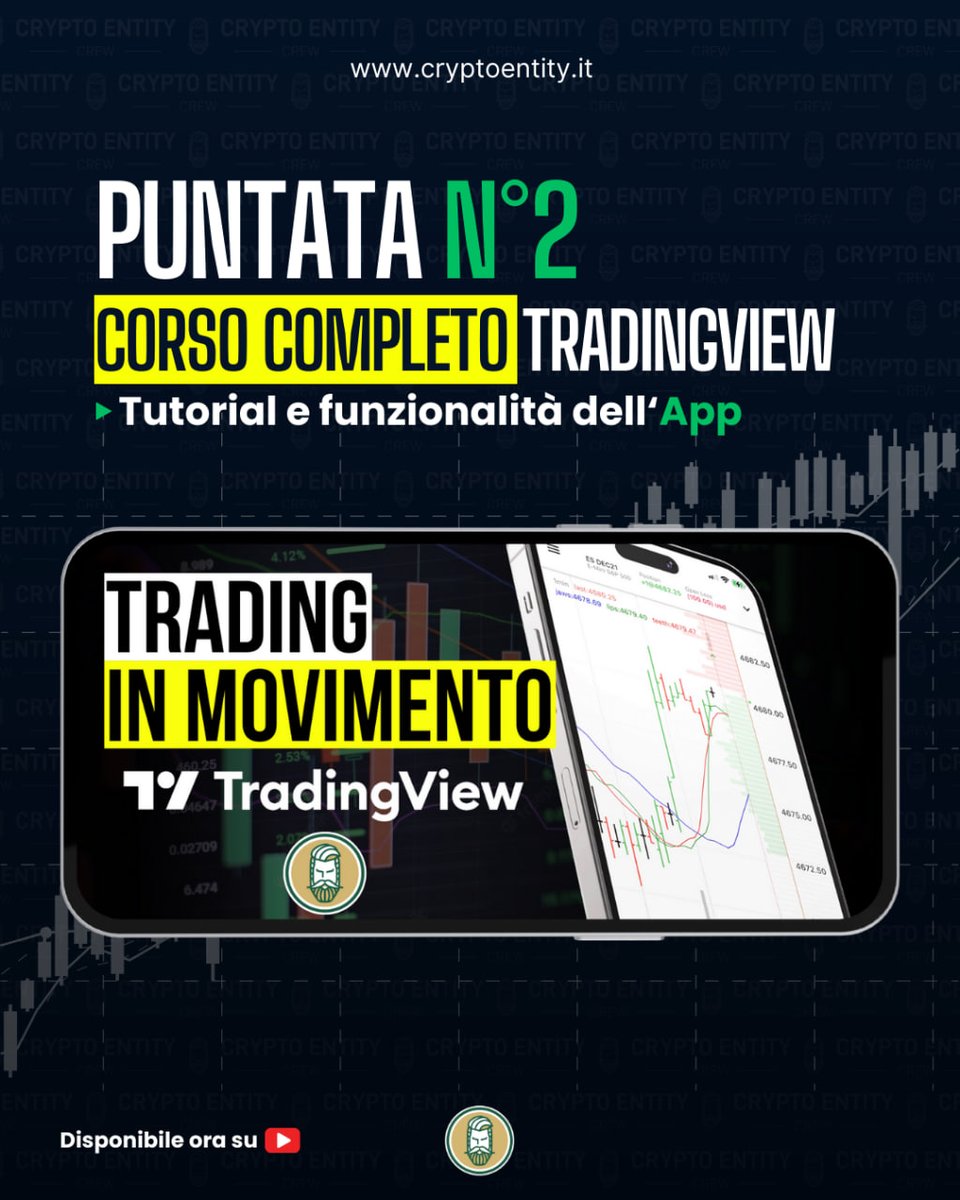 Crypto_Entity_C's tweet photo. 📈 Seconda puntata della #CryptoEntityCrew su @tradingview 🚀
📍 Canale YT Crypto Entity Crew
TRADINGVIEW: Tutorial e Funzionalità dell'App
Non perderti la seconda puntata e supportaci: https://t.co/JXxXIlE6BP 🚀📊
#TradingViewTutorials #TradingView #CryptoEntityCrew https://t.co/LqoYDzh7Lh