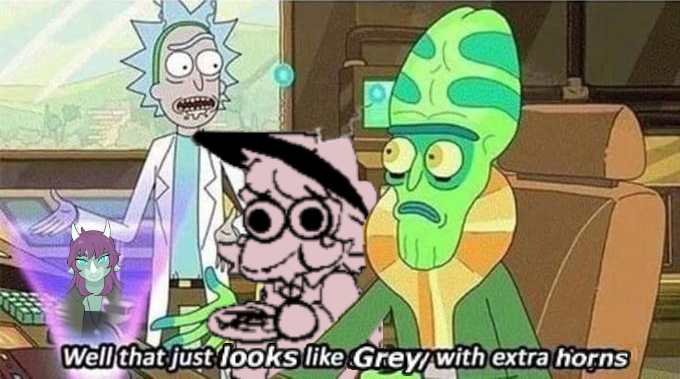 LtGrey2's tweet photo. SHE TURNED HERSELF INTO A STEGOSAURUS.

FUNNIEST SHIT I'VE EVER SEEN.

meme credit to: TamiyaGuy on YT
#GoodbyeVolcanoHigh https://t.co/iA2R85zOfA