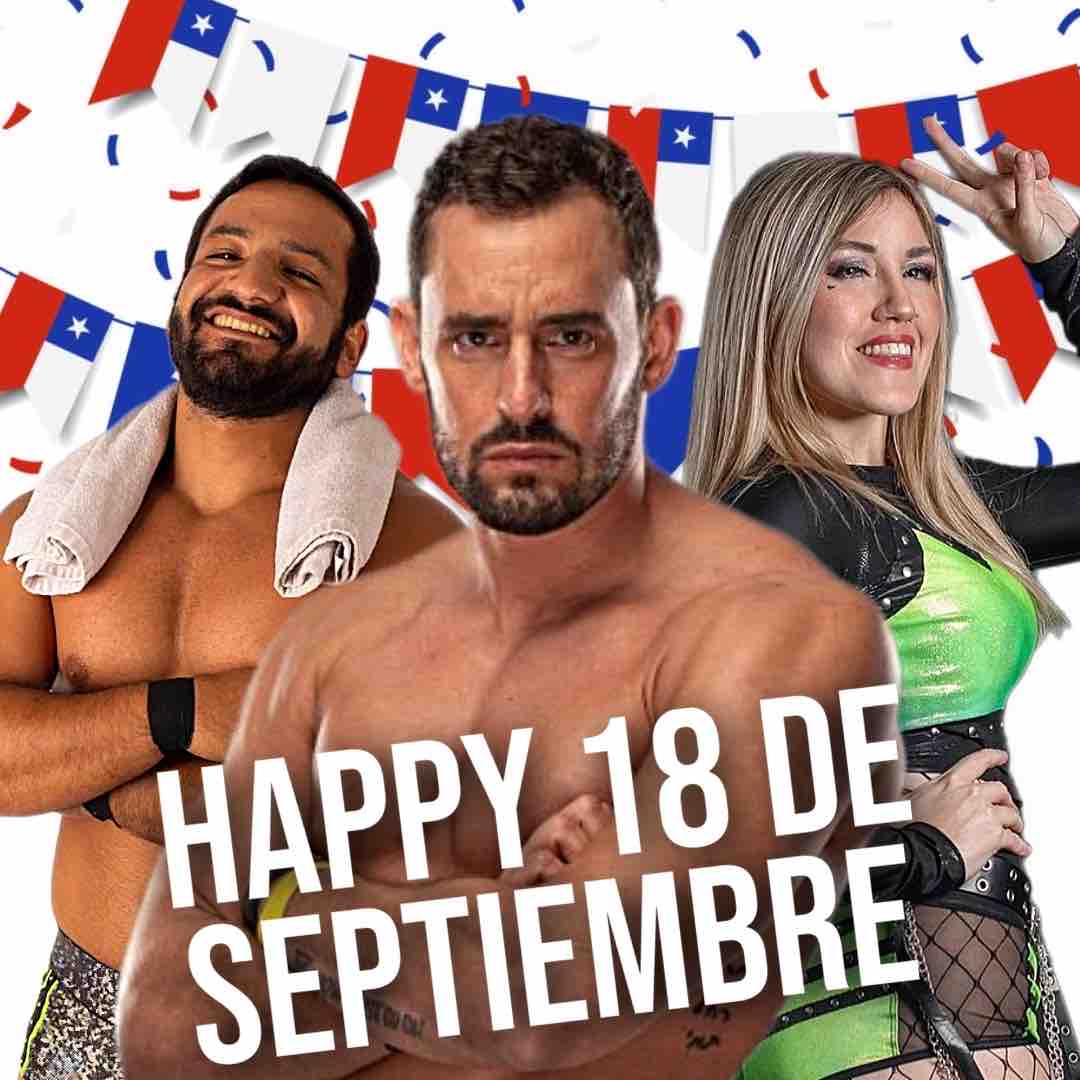 CCWAliveTV's tweet photo. From all of us at CCW, Happy 18 De Septiembre to all our Chileans fans out there! 🇨🇱 

@Ariel_Levy @Romaluchadoracl #18DeSeptiembre https://t.co/CRidoIMPqL