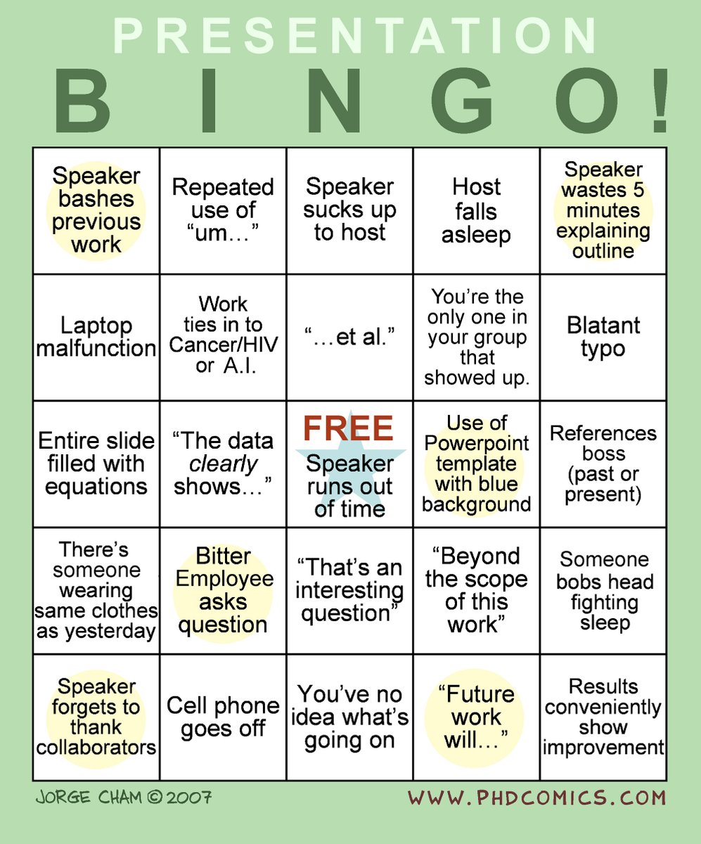 Presentation Bingo