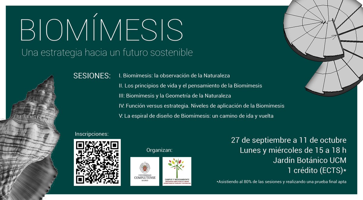 ¡¡Nuevos cursos de Sostenibilidad UCM!!
Ya puedes inscribirte en el QR o el siguiente enlace: docs.google.com/forms/d/e/1FAI…
Ofrecen 1 crédito ECTS