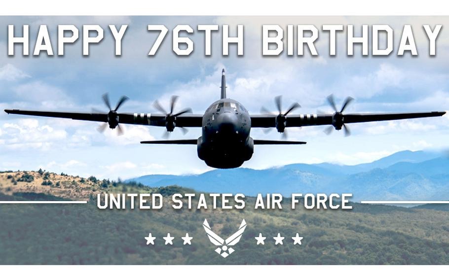 US_EUCOM's tweet photo. Happy 76th birthday to the @usairforce! #AirForce participation in engagements &amp; operations throughout Europe demonstrates our commitment to Allies, partners &amp; a #StrongEurope. 

#StrongerTogether #AgilityAndSecurity #AimHigh @USNATO @HQUSAFEAFAF @NATO_AIRCOM https://t.co/KIucbFDLuq