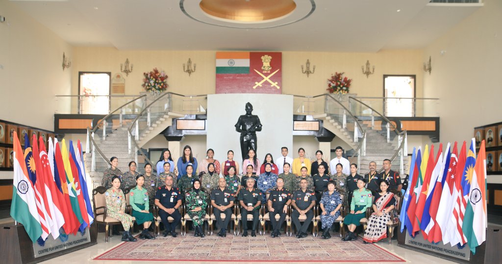 adgpi's tweet photo. To foster collaborative understanding & strengthen bonds of friendship, #IndianArmy has commenced #ASEAN Nations ‘Women Military Officers Course’. The course will bring together Women Military Officers from #ASEAN Nations and #India on a common platform for peer learning & sharing best practices in #Peacekeeping operations. The initiative also underscores #IndianArmy’s commitment in fostering greater international cooperation under the #UN mandate.

#IndianArmy
#OnPathToTransformation