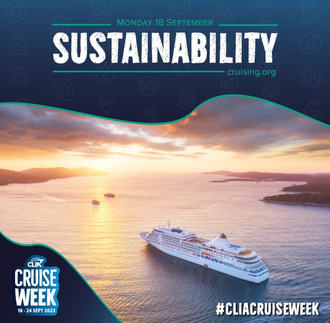 KirkhamTravel's tweet photo. It's mid September so that means it is now time for CLIA Cruise Week. Looking at the future of cruising and today is sustainability.  By 2050 all CLIA ocean-going cruise lines are charting the course to net zero carbon cruising.   #CLIACruiseWeek https://t.co/St8uqtkccb