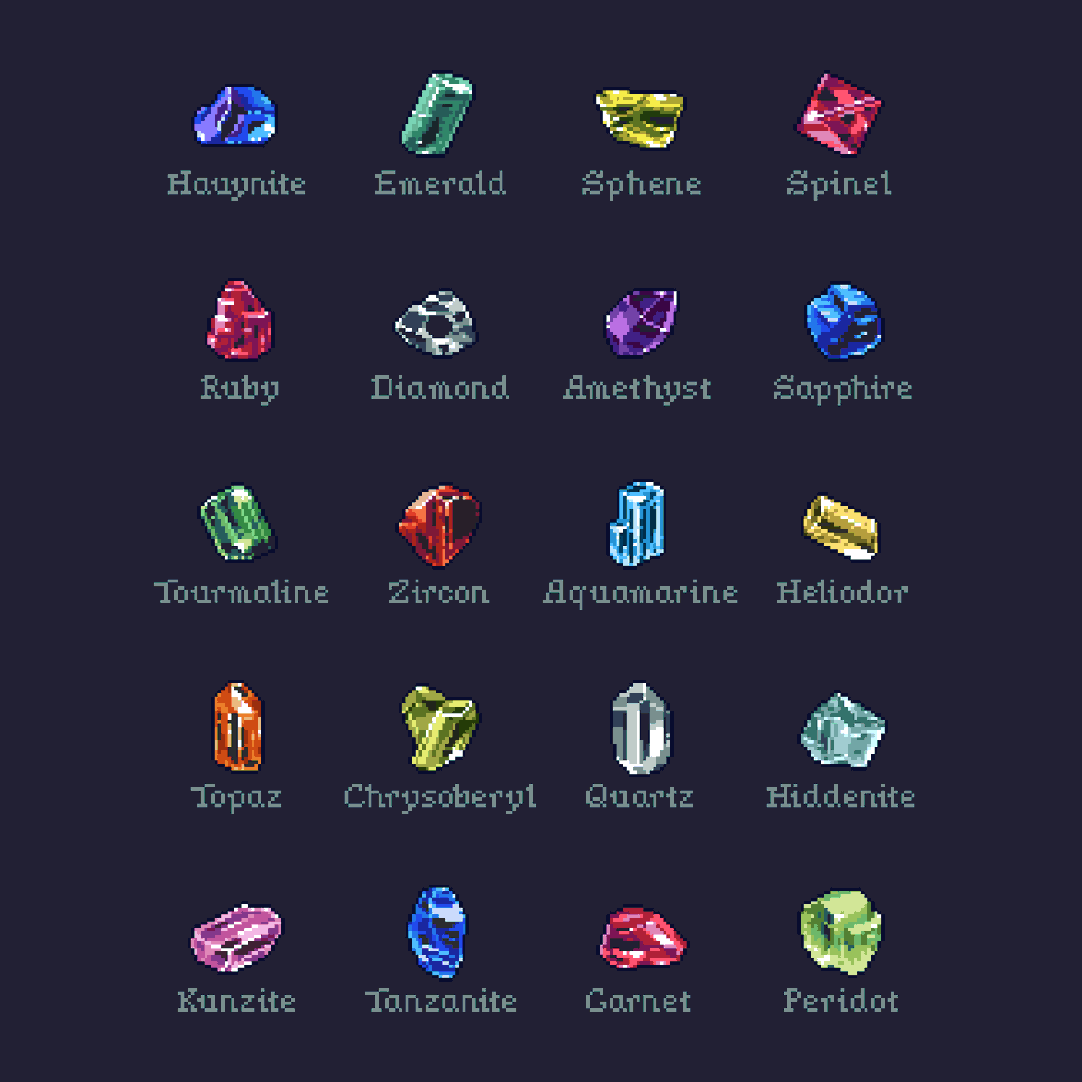 PixelartTenten's tweet photo. キラキラした石。
#ドット絵 #pixelart https://t.co/u6o24c8D85