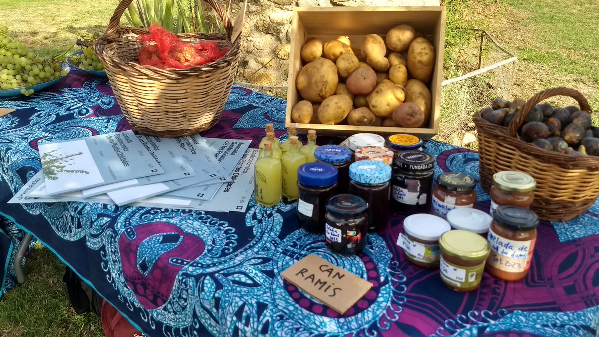 vallcarbonell's tweet photo. I per acabar la jornada, l'esperat intercanvi d'excedents!! Vam poder intercanviar productes tan diversos com melmelada de pebrot, patates, ametlles, raïm o limoncello. Fantàstics productes km0!! 🍇🌶️ https://t.co/nmjN1KXtAC