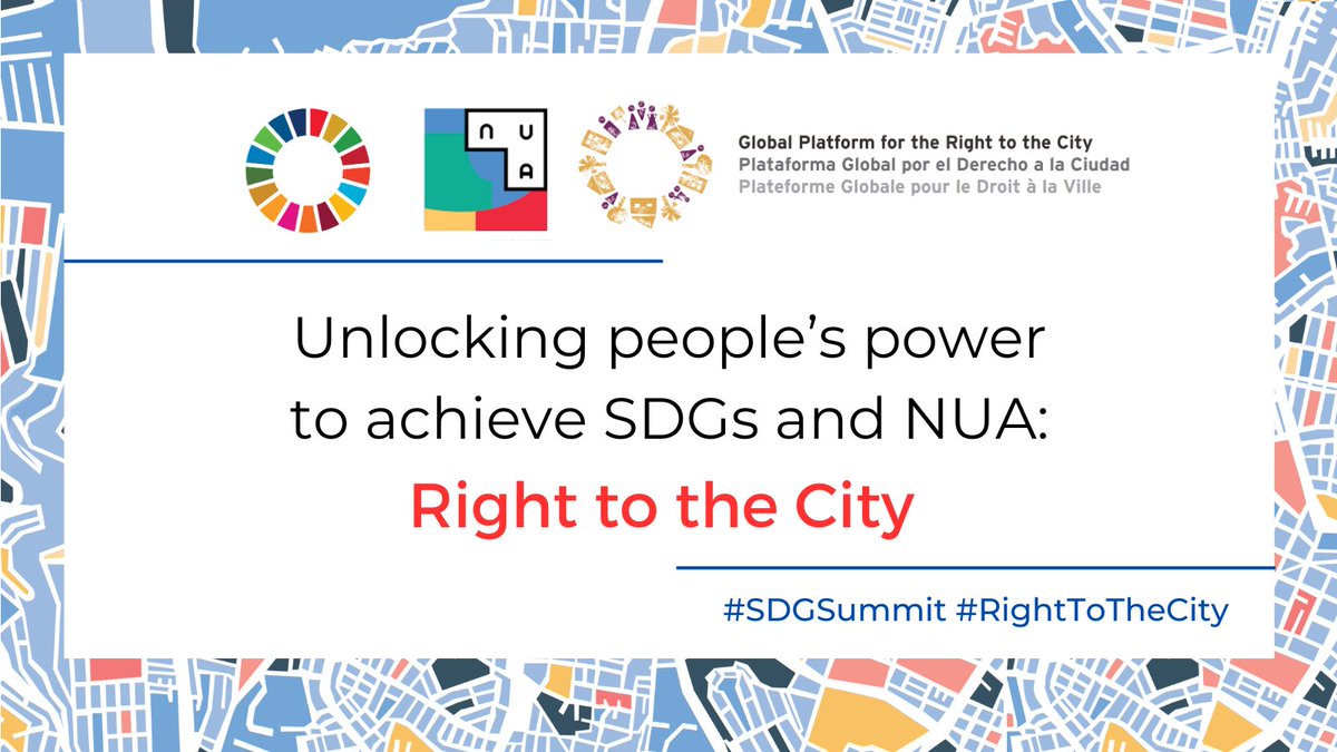 #RightToTheCity Global Platform (@right2citygp) on Twitter photo ✨#CivilSociety & #LocalGov organizations call on UN Member States and <a href="/UN/">United Nations</a> Agencies at #SDGSummit to:
🔐Unlock people’s power to achieve the #SDGs & #NUA: #RightToTheCity
Read our collective statement and share it: right2city.org/the-gpr2c-at-t… ✨#CivilSociety & #LocalGov organizations call on UN Member States and <a href="/UN/">United Nations</a> Agencies at #SDGSummit to:
🔐Unlock people’s power to achieve the #SDGs & #NUA: #RightToTheCity
Read our collective statement and share it: right2city.org/the-gpr2c-at-t…
