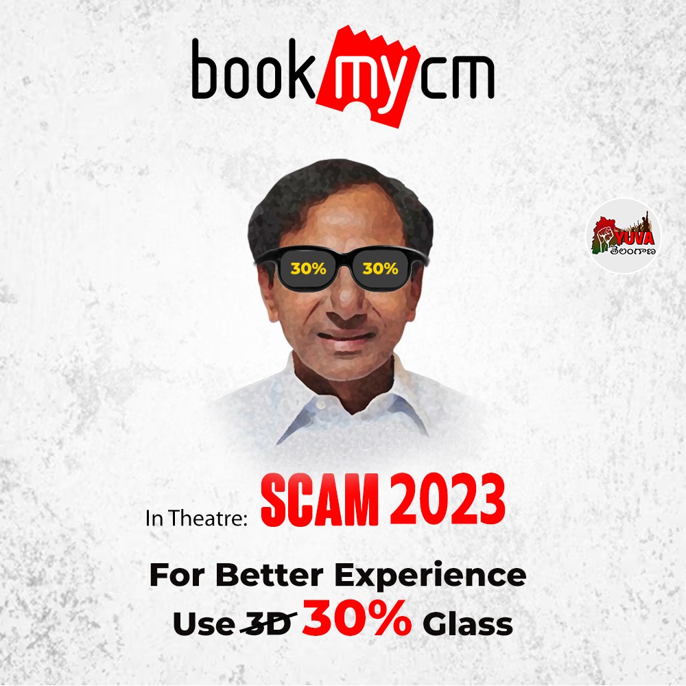 srinivasiyc's tweet photo. Looking for a corrupt government deal in Telangana? 

Just login to #BookMyCM avail contract just at 30 percent commission. https://t.co/P6Gl9pPHCe