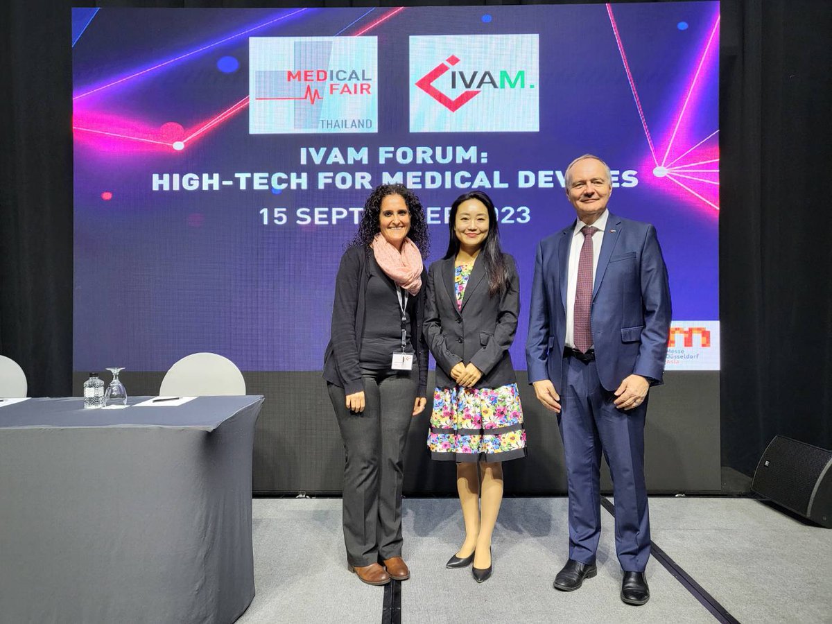 It was great to meet people in the #medicaldevice manufacturing sector and get information about the latest trends. <a href="/IVAM_micro/">IVAM Microtechnology</a>, which is a German cluster for micro and nanotechnology companies organised a forum.
Thank you @tr_dietrich and Orkide Karasu!
#MedicalFairThailand