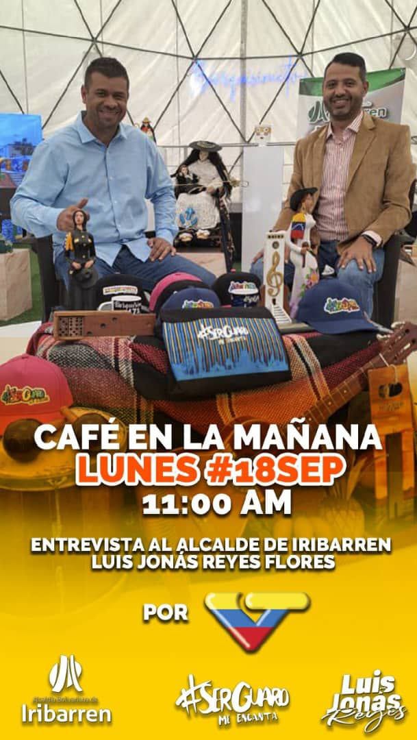 No te pierdas hoy a las 11am 
Café ☕ en la mañana con @LuisJonasReyes 
Hablando de lo exitoso de la Feria Internacional de Barquisimeto
#OrgullosamenteGuaro 
Na'Guará!!! 

@MichelCaballero 
Por @VTVcanal8 
#ConMaduroMásUnidad