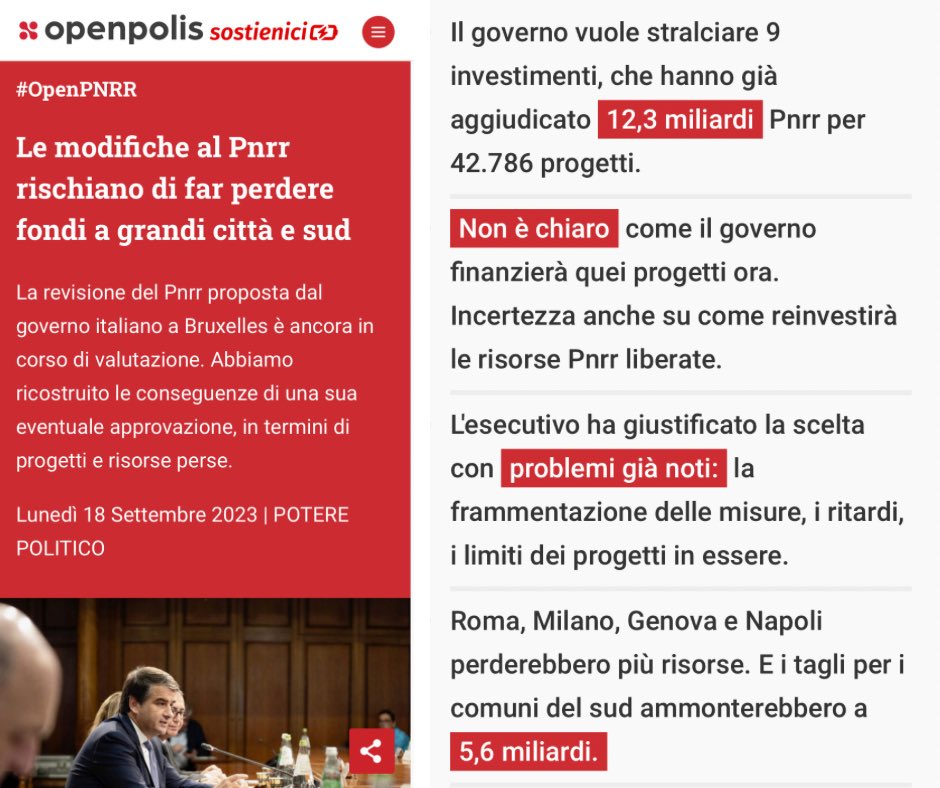 5,6 miliardi in meno ai nostri territori: meno male che non siamo soltanto noi a dirlo….
#Sud 
#Pnrr