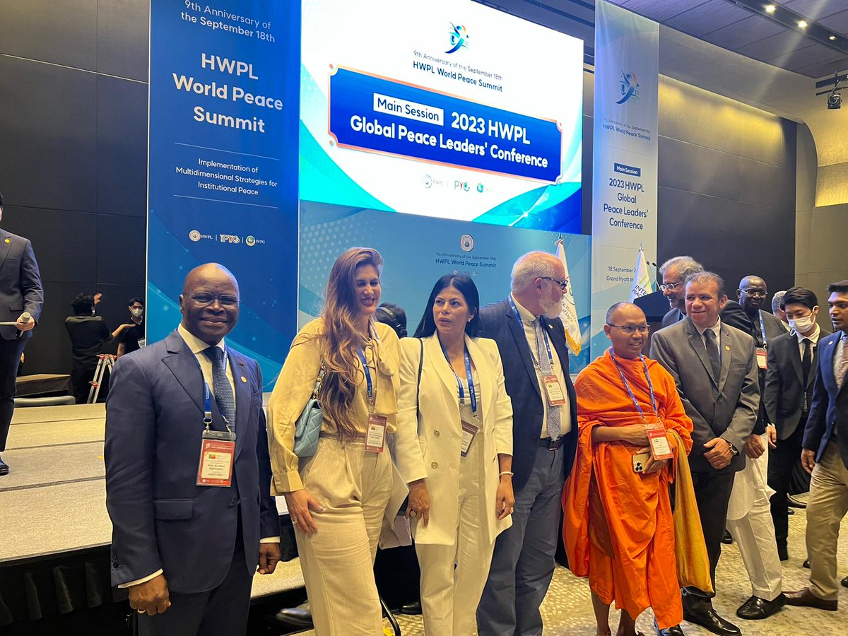 AgbenonciA's tweet photo. Most delighted to attend World Peace Summit in my personal capacty today in South Korea.Multidimensional strategies for peace being discussed.Huge challenges! https://t.co/frYMoEzKLk