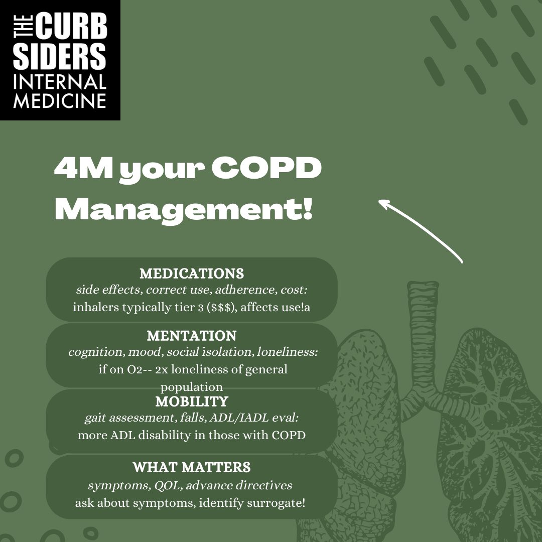 thecurbsiders's tweet photo. ๐ซ #408 COPD in Older Adults withย @LeahJWitt & @AmberMartirosov Definitions, 4Ms & Inhaler Pro Tips ๐ฌ๏ธ
๐ Level up COPD management in older adults. Start with learning the latest in #COPD diagnosis & classification https://t.co/zOiHbZQGxO https://t.co/6kvf9mImCY