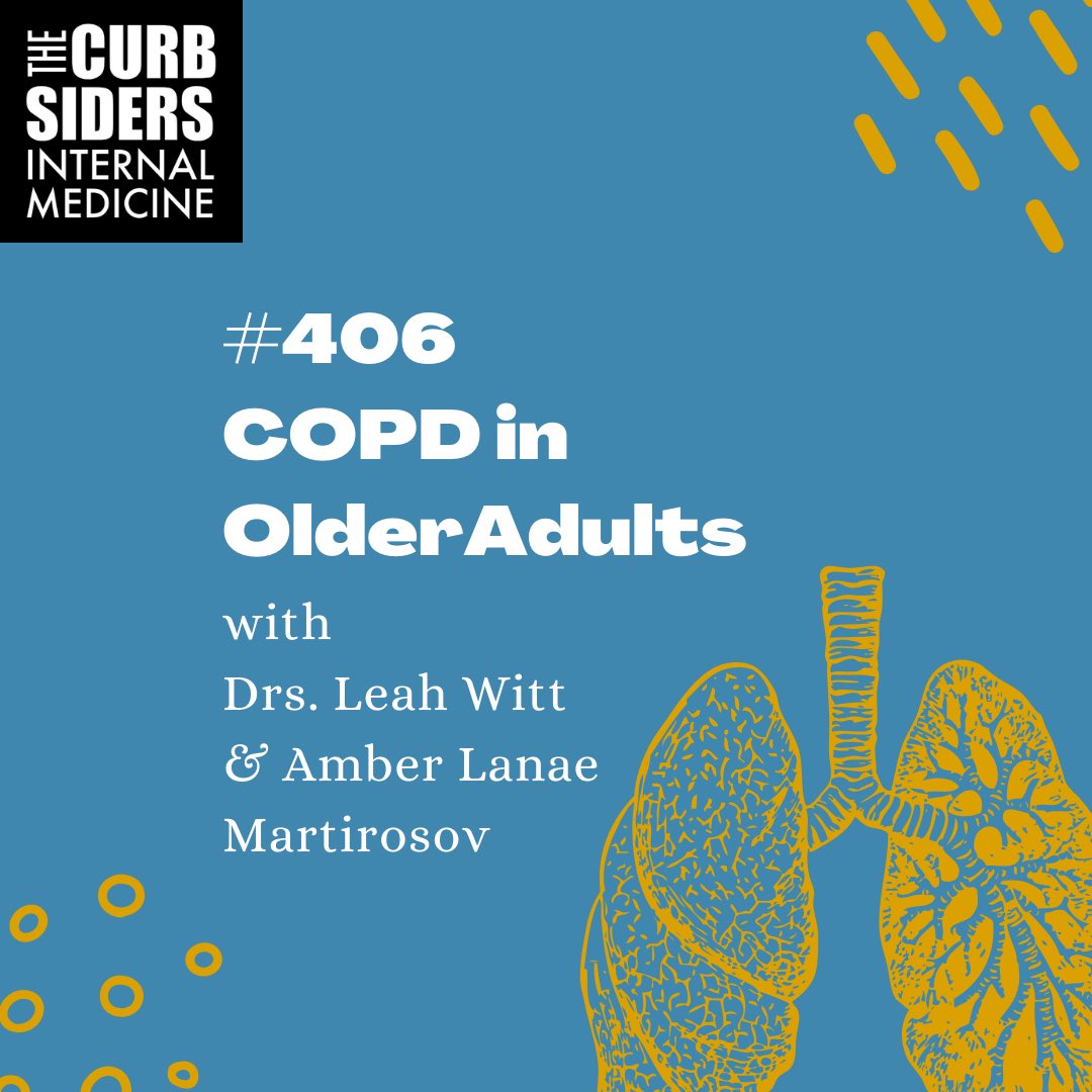 thecurbsiders's tweet photo. ๐ซ #408 COPD in Older Adults withย @LeahJWitt & @AmberMartirosov Definitions, 4Ms & Inhaler Pro Tips ๐ฌ๏ธ
๐ Level up COPD management in older adults. Start with learning the latest in #COPD diagnosis & classification https://t.co/zOiHbZQGxO https://t.co/6kvf9mImCY