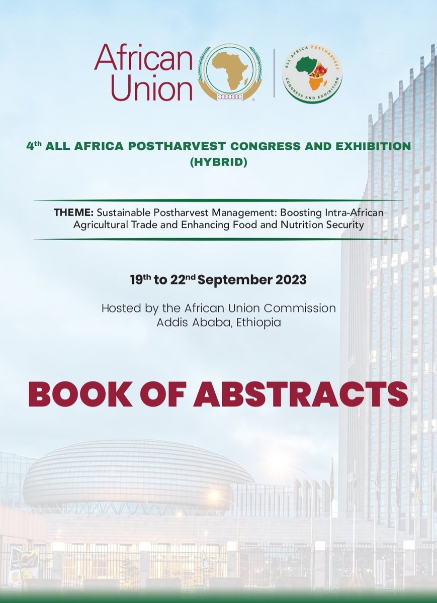 ChebbyWinnie's tweet photo. Excited to be part of the #AAPHCE.
I'll be presenting my papers on potato Postharvest losses in Kenya and Innovative seed potato storage methods.
Looking forward to a more sustainable and food-secure Africa!!!
#postharvest
@aaphce @ambuko @fawwyb https://t.co/zRgP6FZ5Fb