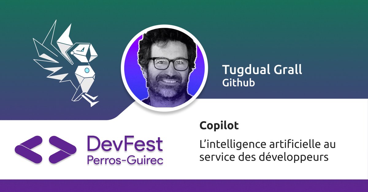 codedarmor (@codedarmor) on Twitter photo Venez découvrir comment GitHub Copilot peut vous aider avec <a href="/tgrall/">Tugdual Grall</a> au #DevFest Perros-Guirec ! Venez découvrir comment GitHub Copilot peut vous aider avec <a href="/tgrall/">Tugdual Grall</a> au #DevFest Perros-Guirec !
