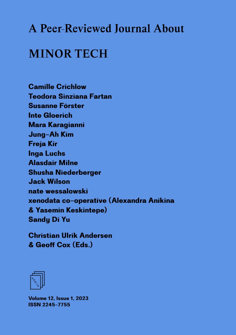 Minor Tech - We are pleased to announce the publication of the latest issue of the free online open access journal APRJA, A Peer-Reviewed Journal About Minor Tech. See aprja.net//issue/view/10…