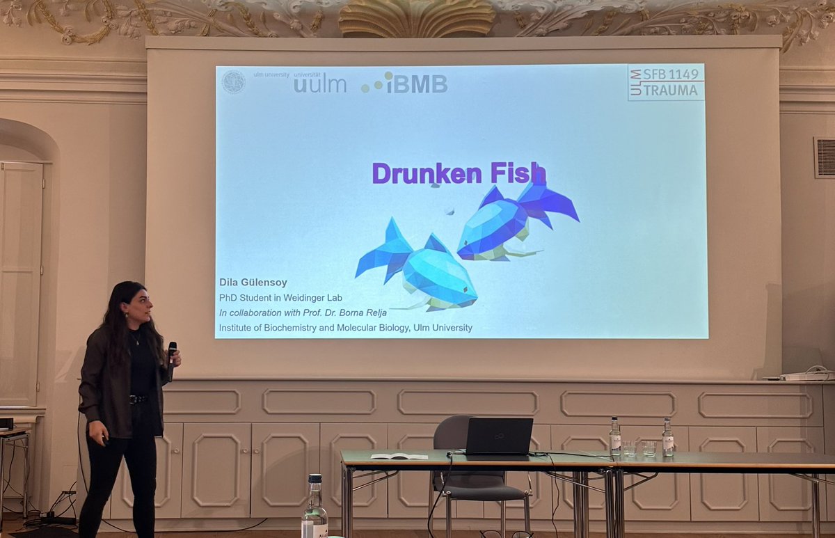 Dila GĂĽlensoy (@dgulensoy) on Twitter photo In SFB Trauma 1149, I was very excited to share my story on immune cell responses upon acute alcohol intoxication by using zebrafish as a model. Thanks to <a href="/SfbTrauma/">SFB-Trauma</a> for my first start-up funding and making this possible along with <a href="/WeidingerLab/">Weidinger Lab</a> and Prof. Dr. Borna Relja. In SFB Trauma 1149, I was very excited to share my story on immune cell responses upon acute alcohol intoxication by using zebrafish as a model. Thanks to <a href="/SfbTrauma/">SFB-Trauma</a> for my first start-up funding and making this possible along with <a href="/WeidingerLab/">Weidinger Lab</a> and Prof. Dr. Borna Relja.