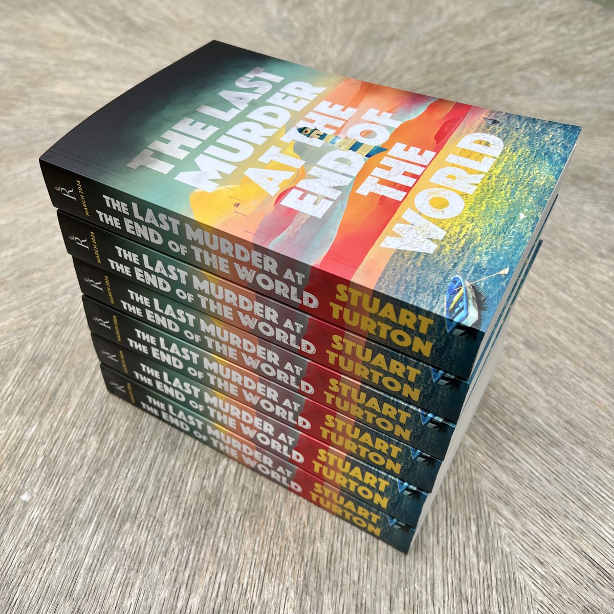 BloomsburyRaven's tweet photo. 😍 They're here! And they're perfect!

Proof copies of @stu_turton's The Last Murder at the End of the World have landed! 

The end of the world is coming March 2024... https://t.co/upvwCfUFrQ