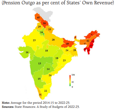 anshgupta64's tweet photo. RBI in its bulletin has again flagged fiscal risks in states shifting from National Pension Scheme to Old Pension Scheme. 

The cumulative fiscal burden in case of OPS could be as high as 4.5 times that of NPS for the states further stretching pension outgo significantly. https://t.co/RfY2b8Na8L