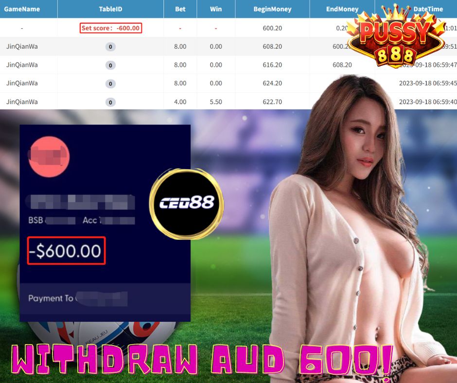 CEO88AUS's tweet photo. ‼️ CONGRATS TO CEO WINNER‼️

 🖥Game : Pussy888
🎰Slot : JinQianWa
🏧Deposit: 50$+20%
💰Withdraw : 600$

#OnlineCasino #GamblingTwitter #gambleresponsibly #CEO88 #Winlikeaboss #OnlineRummy #Australia #GamblingTwiitter

📱Register With Us Get Free $18  💁‍♀️https://t.co/g6C6mGNUjr https://t.co/IGC9Za87Ms