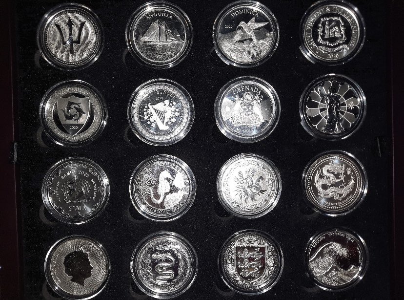 Got a Scottsdale mint sampler right here for todays community post  stunning 🤩. Keep the community posts coming in guys we love it 🙌💰. #silver #gold #silverPrice #silverbacks #silversqueeze #silverRaid #apes #EndTheFed #follow #investing #stacking #coins 👇🏻👇🏻👇🏻 #scottsdale