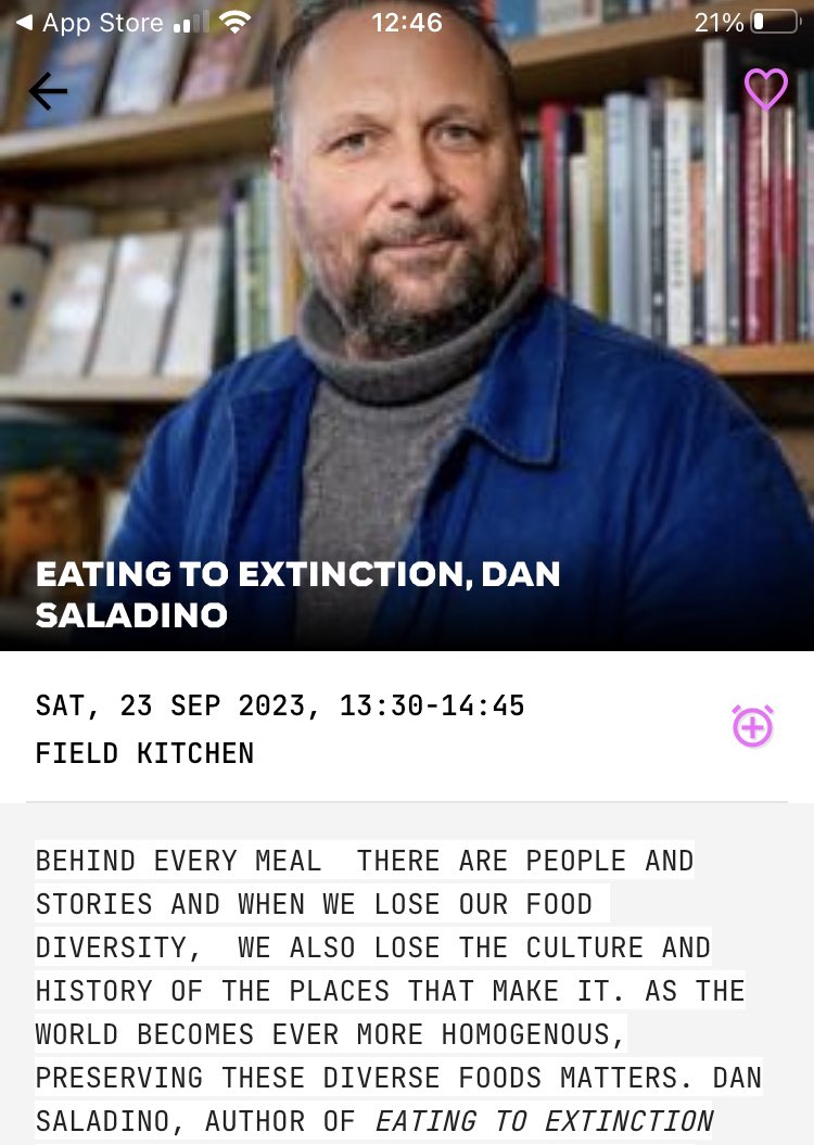 Saturday 23.9.23 at @IMMAIreland Dublin #EarthRising Festival - Eating to Extinction - a food conversation with @campbellsuz
