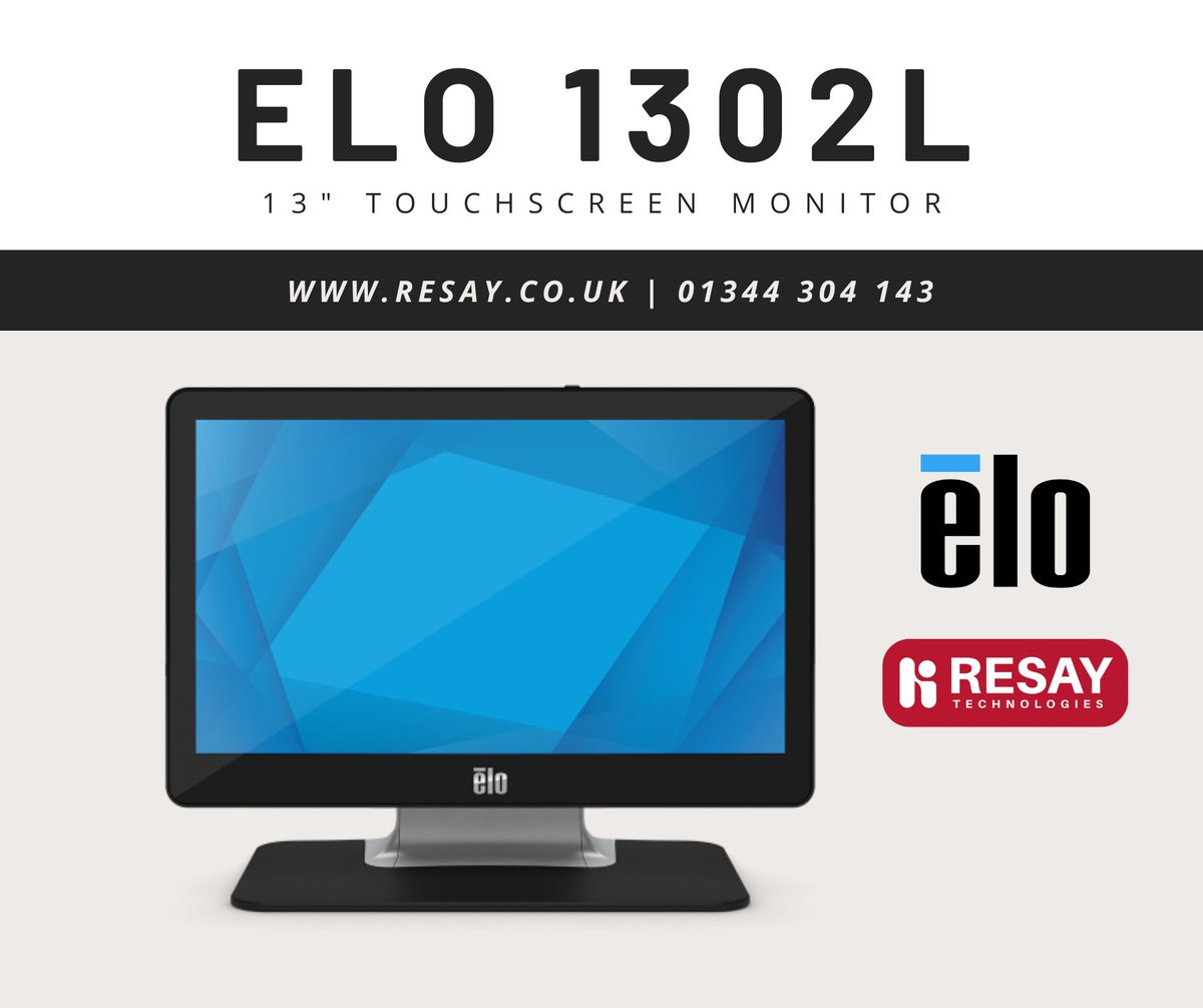 ResayTec's tweet image. #Elo1302L #TouchscreenMonitor #InteractiveTechnology #DigitalExperience #Innovation #SleekDesign #Versatile #Productivity #DigitalSignage #RetailTech #POS #Efficiency #ModernTech