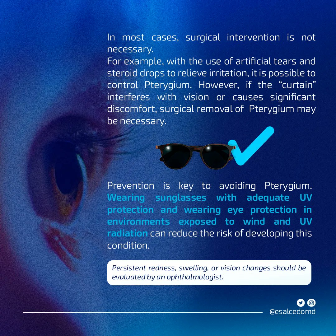 👁️ Dive into Eye Health: Let's Talk Pterygium! 👁️

Ever heard of pterygium? 🌱 It's a common eye condition that involves a growth on the conjunctiva. ☀️ Prevent it with UV protection and regular check-ups. Your eyes deserve the best care! 💙 #EyeHealth  🌟 #Medtwitter