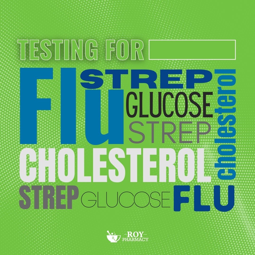 RoyPharmacy_'s tweet image. Stay proactive about your health! 🌡️💉 

We offer testing services for flu, strep, cholesterol, and glucose levels. Take charge of your well-being today. 

#HealthTesting #StayProactive #FluTest #StrepTest #CholesterolTest #GlucoseTest #RoyPharmacy #RoyUt #RoyRx