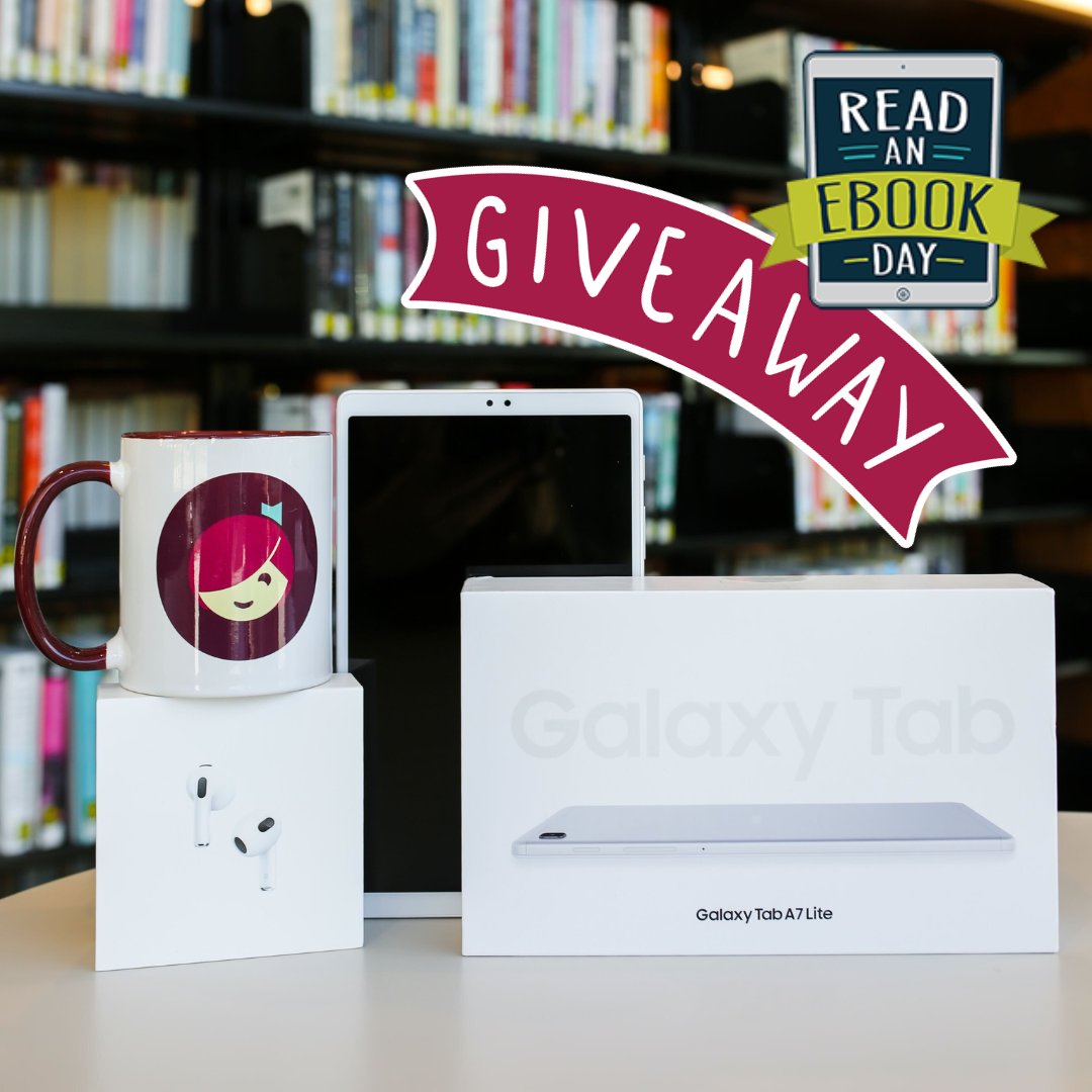 📚 Happy #ReadAnEbookDay! 🎉 Join our giveaway to celebrate our favorite holiday! 📱

Share in the comments what you're #reading with the hashtag #EbookLove for a chance to win a Samsung tablet, AirPods &amp; a #Libby mug! ☕ 😊

#BookTwitter #Bookish #FreeBooks #Audiobooks #Books