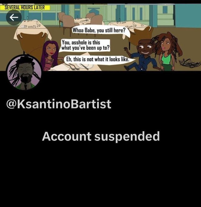Ksantino has done a lot for our NFT community, please retweet to help X look into this matter quickly and restore his account as I am assuming he didn't do anything to warrant his account being suspended.    Our community member

<a href="/KsantinoBartist/">K Santino Blackartist 🇸🇸🇺🇸</a>
has been suspended for unknown