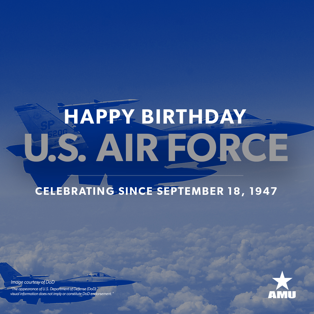 AmericanMilU's tweet photo. Happy 76th birthday to the United States Air Force! #AFBday #HBDUSAF https://t.co/sFVgoWvVEM