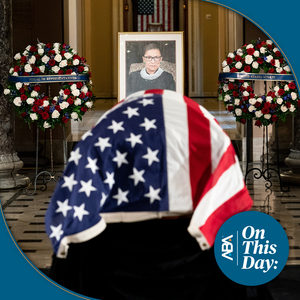 American Bar Association (@abaesq) on Twitter photo #OnThisDay in 2020, Ruth Bader Ginsburg, the second woman to serve as an associate justice of the Supreme Court of the United States, died while in office. She was the first woman to lie in state in the United States Capitol. #OnThisDay in 2020, Ruth Bader Ginsburg, the second woman to serve as an associate justice of the Supreme Court of the United States, died while in office. She was the first woman to lie in state in the United States Capitol.